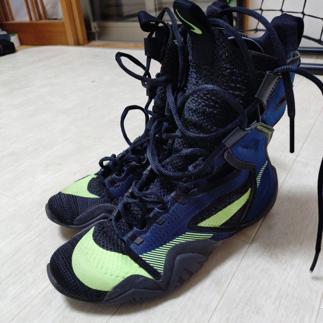 Nike ハイパーko2 ボクシングシューズ ブラック　ネイビー/ライム