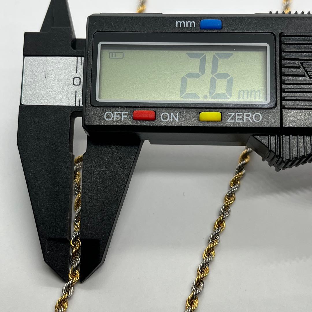 【K18/Pt850】 ロープチェーンネックレス