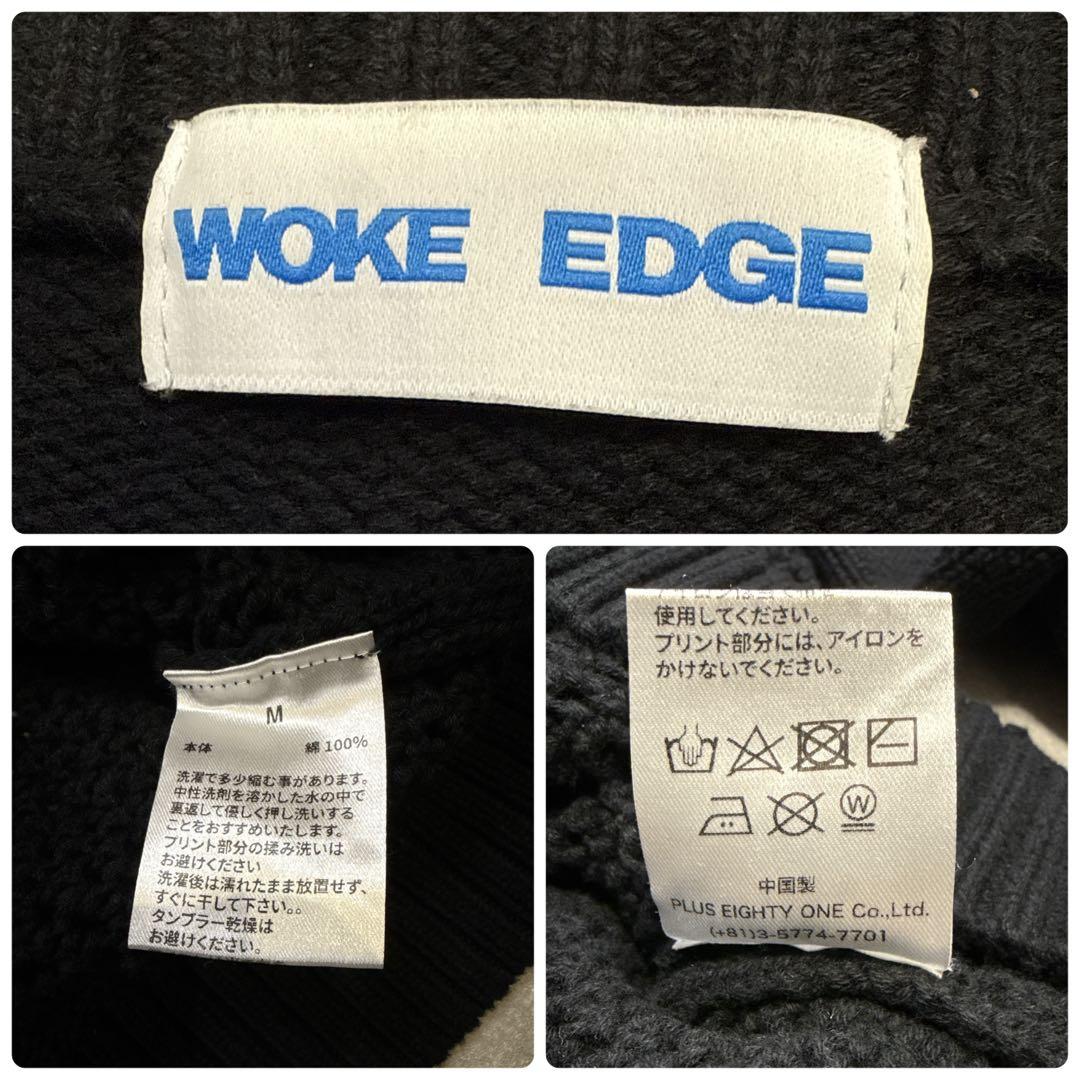 WOKE EDGE ウォークエッジ ニット M ナンバリング 黒 かつきくん着用