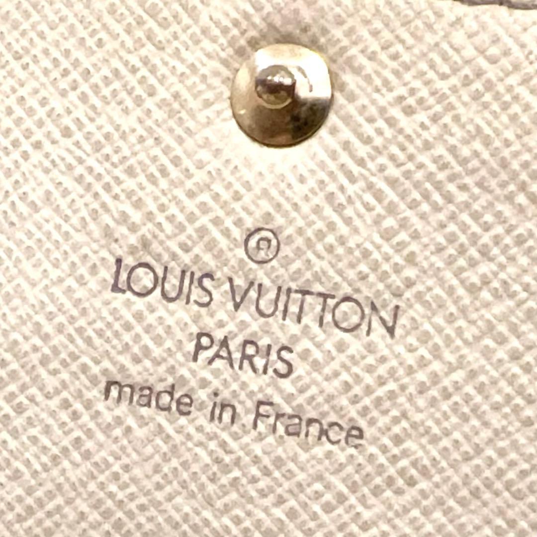 ルイヴィトン ダミエ アズール ポルトフォイユ サラ 長財布 N61735 白