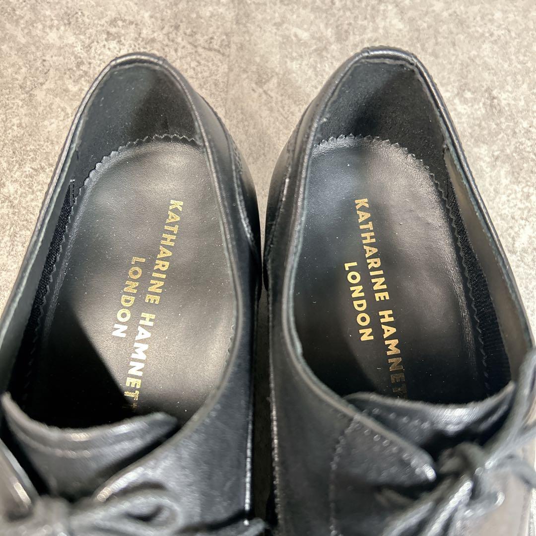 ほぼ新品【キャサリンハムネット】ビジネスシューズ/ストレートチップ/レザー/革靴