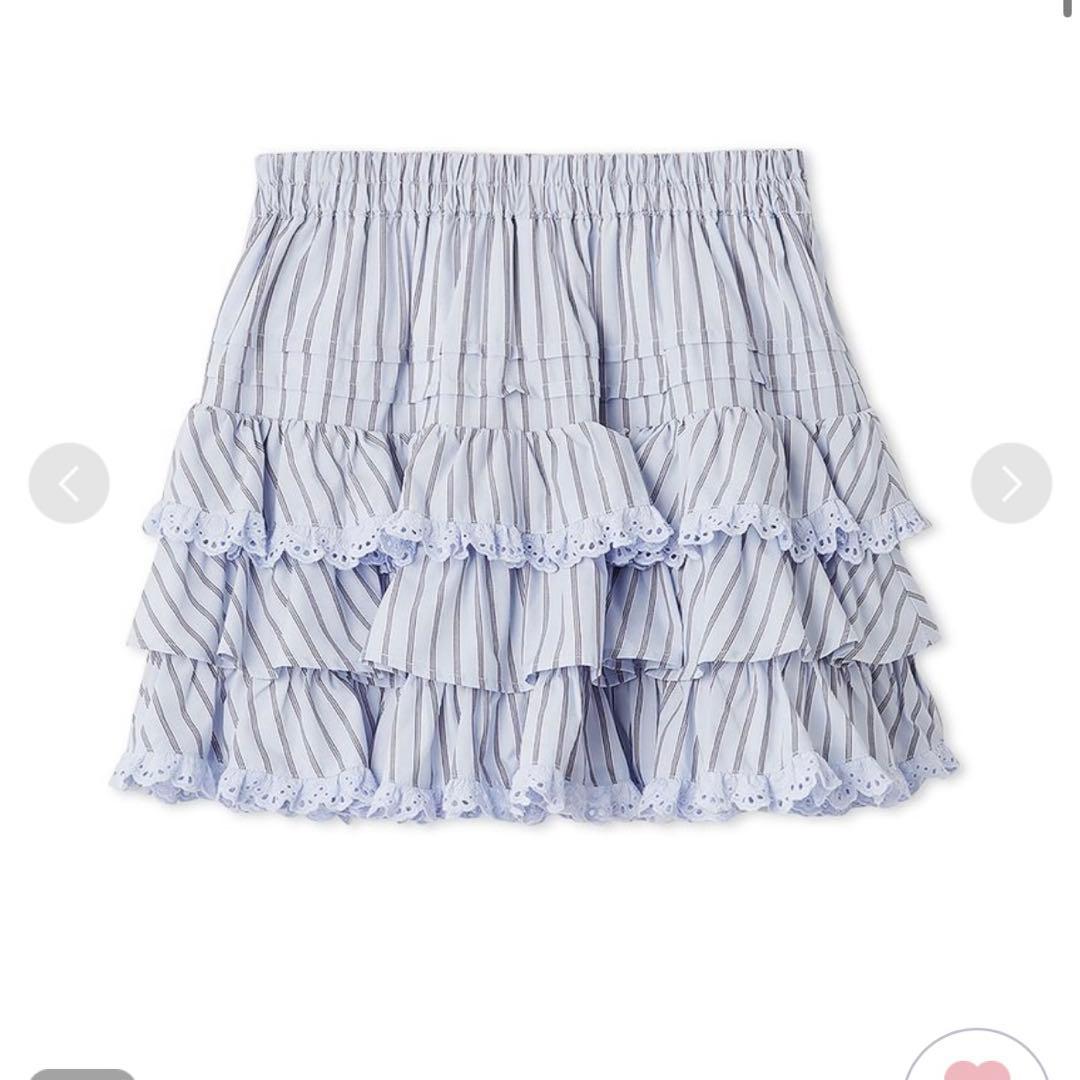 snidel ラッフルティアードスカショーパン ブルー1