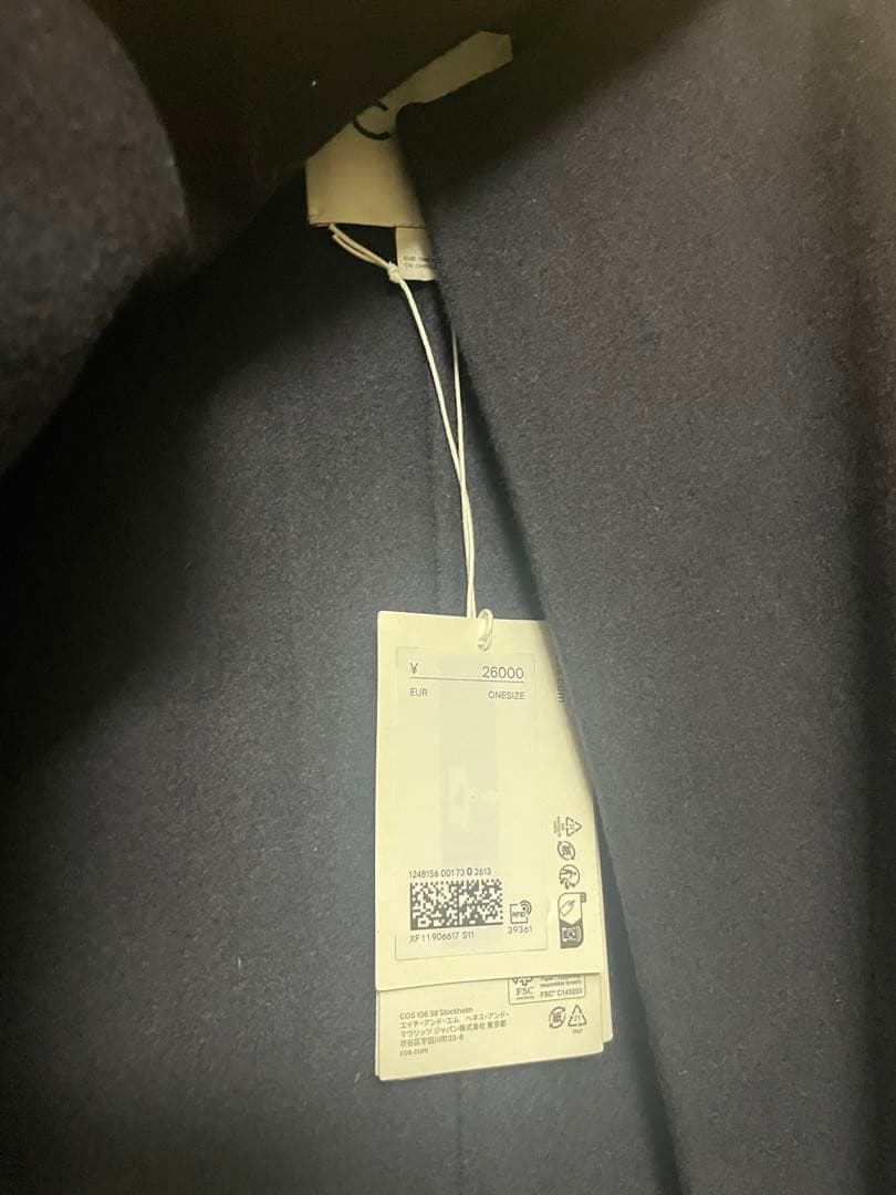 新品⭐︎COS ダブルフェイスフェイスウールマフラーケープ　ネイビー