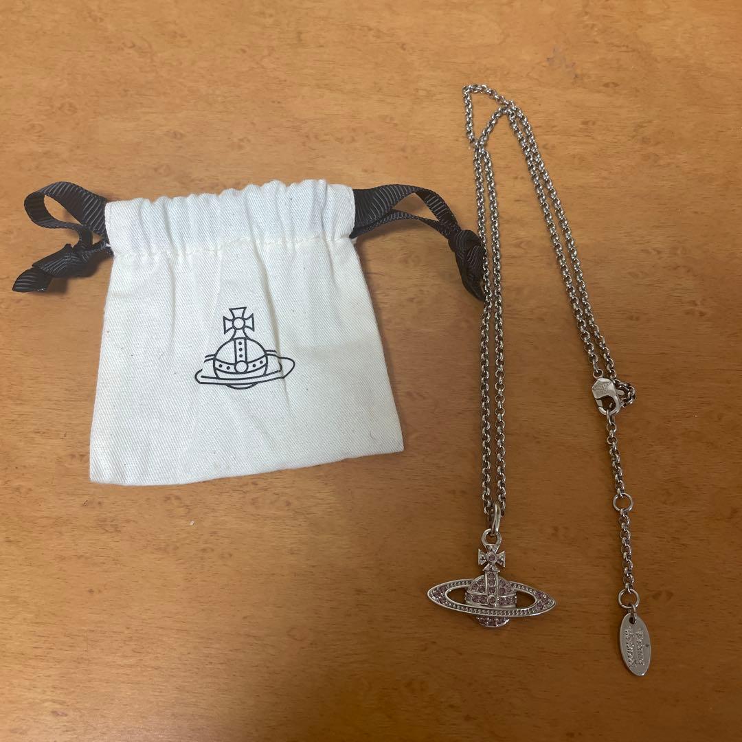 Vivienne Westwood ネックレス シルバー×ピンク