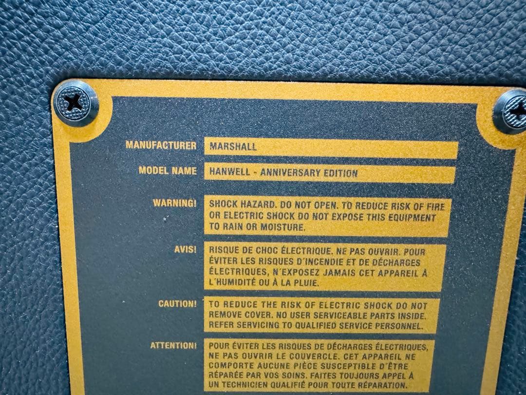 Marshall HANWELL 50周年記念モデル