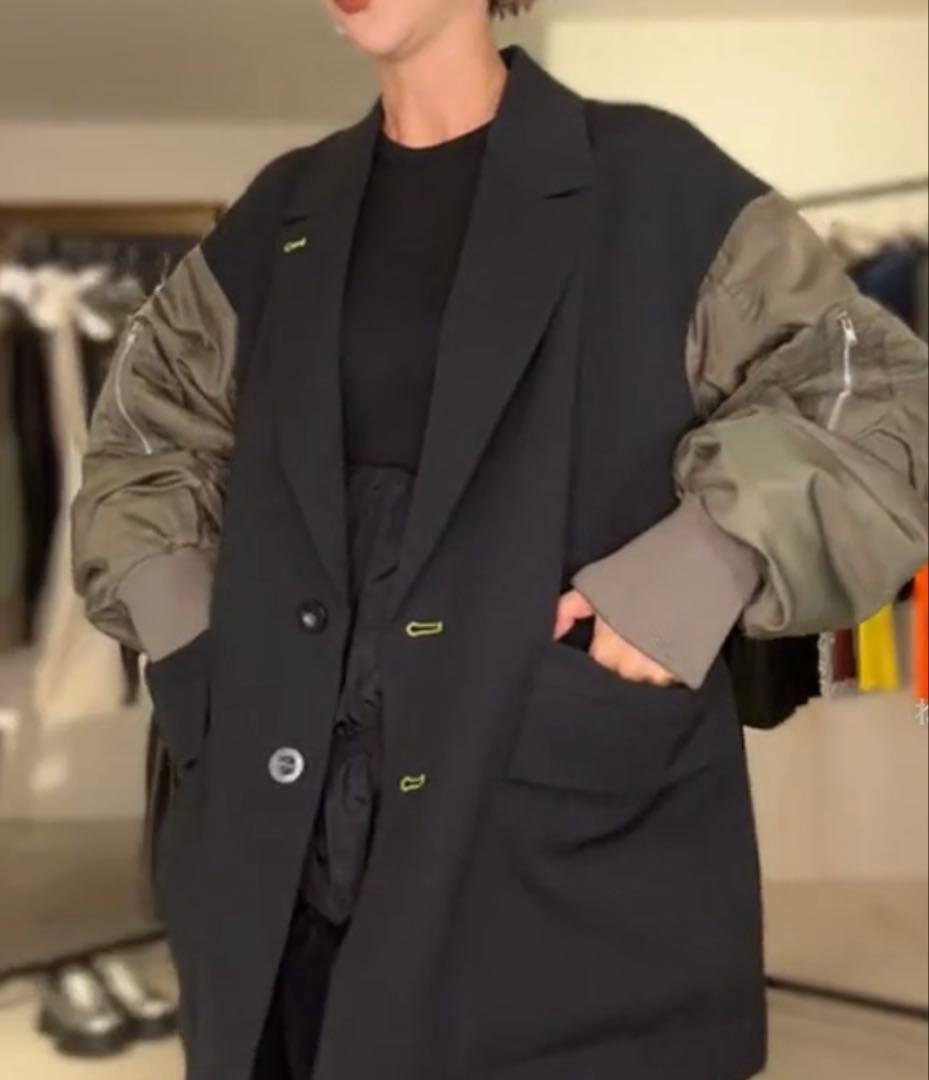 ジャケット・アウター OMMO MA-1 DOCKING WOOL JK