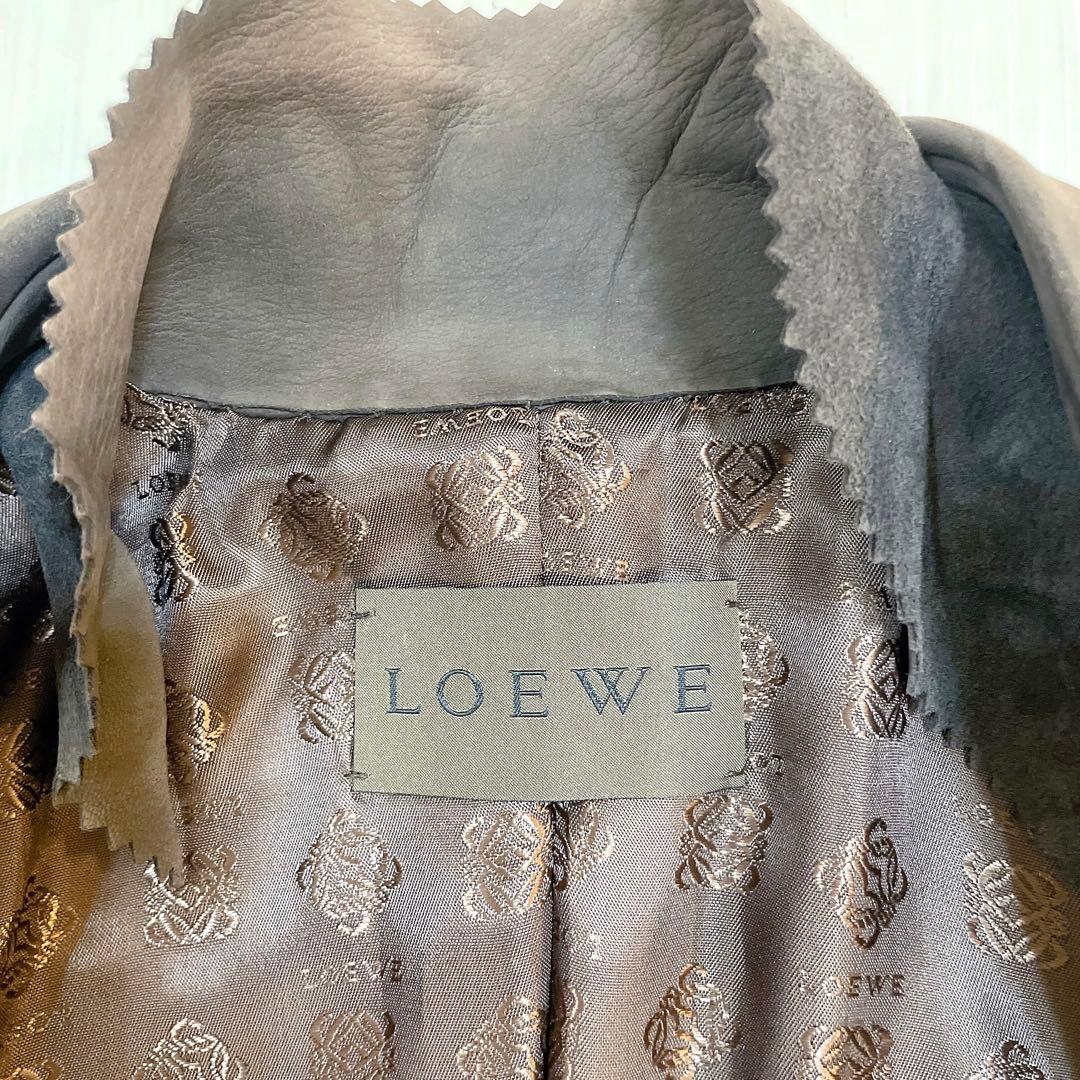 LOEWE ロエベ 羊革 レザージャケット スエード テーラードジャケット