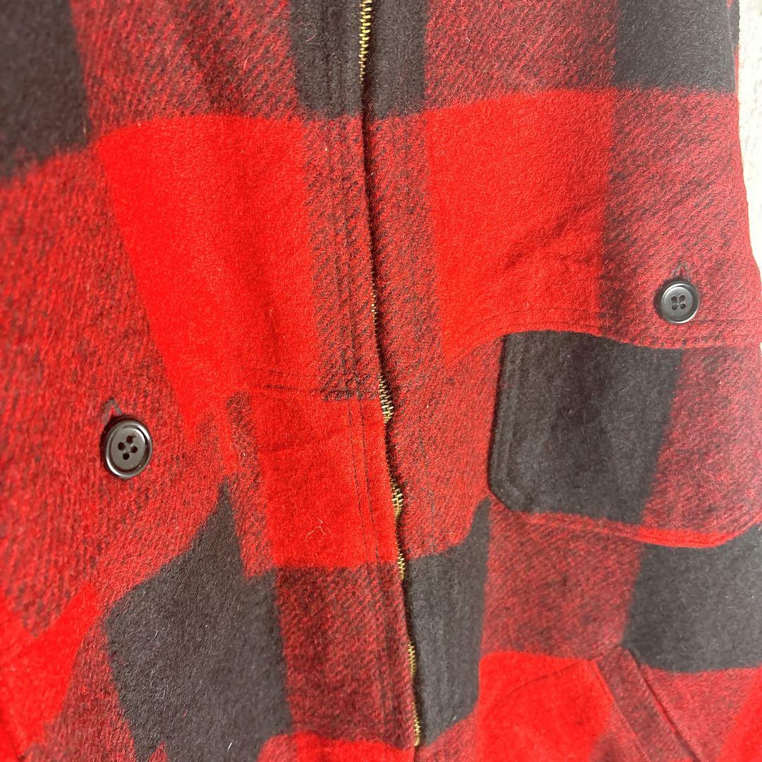 ウールリッチ 80s マッキーノジャケット XL ブロックチェック USA製