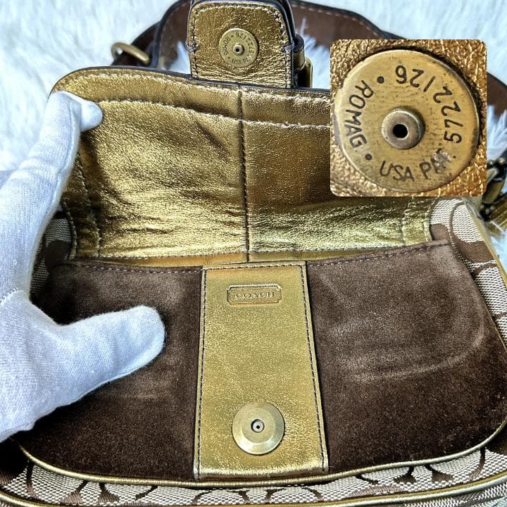 希少・限定版 COACH Signature 2004秋 GOLD SOHO