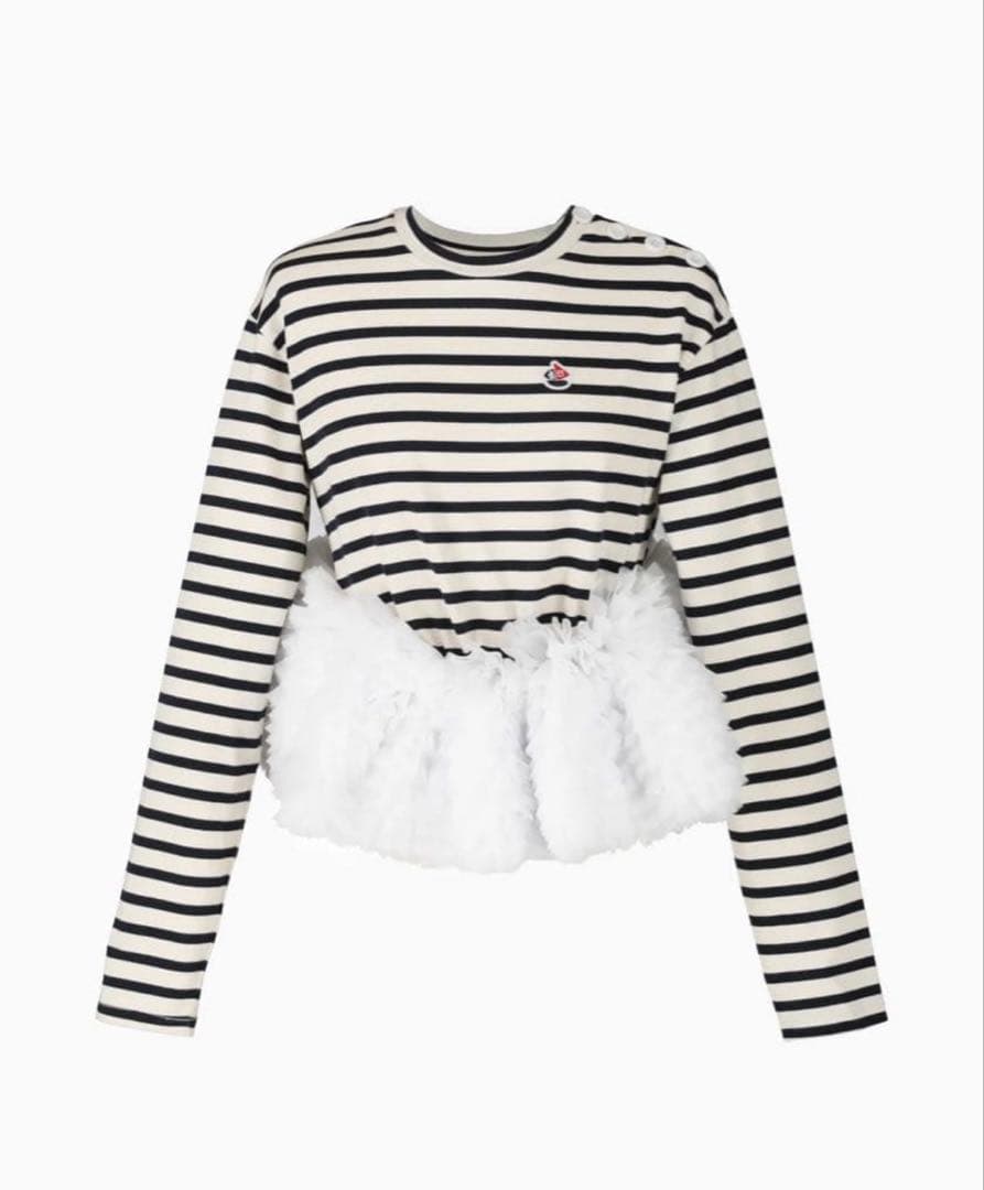 正規品 Bibiy. FRANCINE TULLE TOP 25AW NAVY