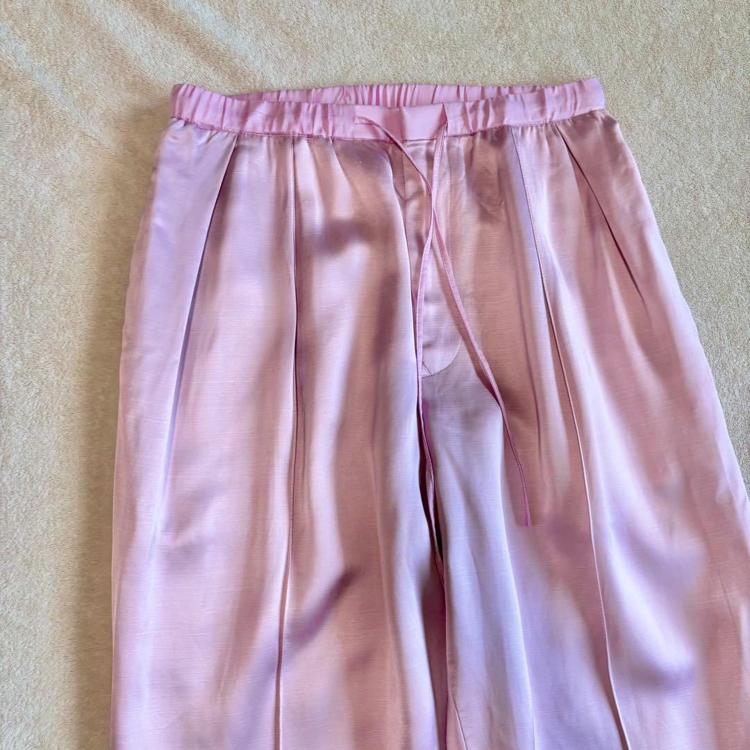 Drawer ドゥロワー 定価5,8万円 ピンク ドロスト パンツ