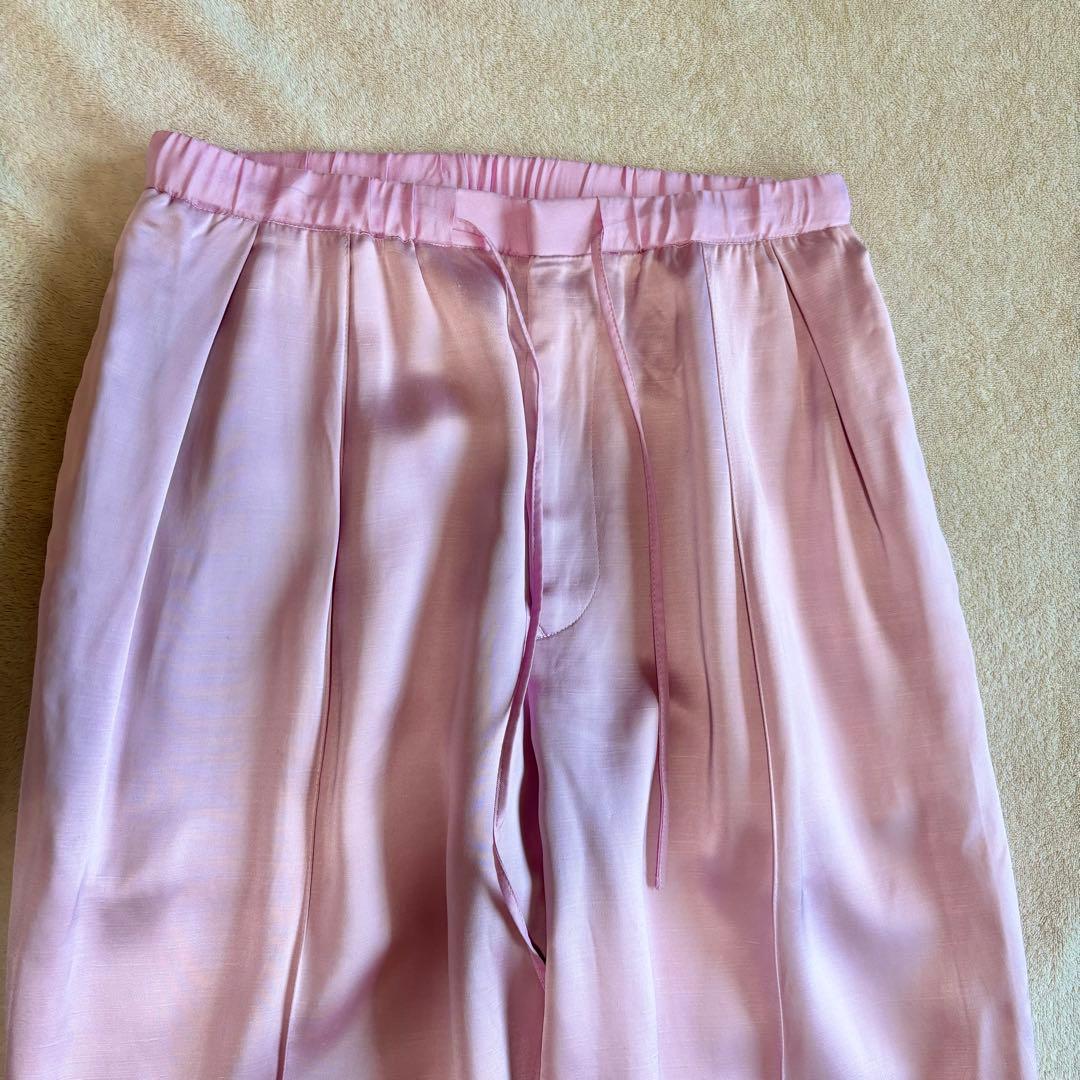 Drawer ドゥロワー 定価5,8万円 ピンク ドロスト パンツ