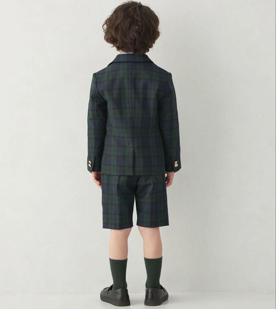 新品　グリーンレーベル　ジャケット　パンツ　ボウタイ　チーフ　シャツ　120cm