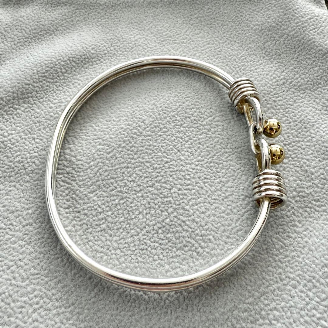 Tiffany&Co. フック＆アイ バングル ダブル コンビ ティファニー