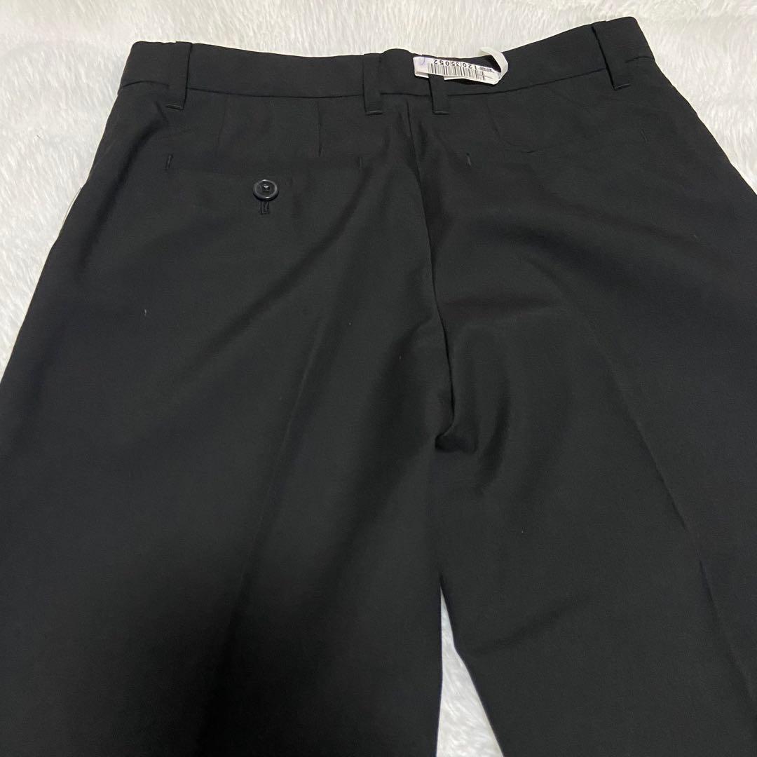 COMME CA ISM 黒スーツ 160A ネクタイ　ポケットチーフ　卒業式