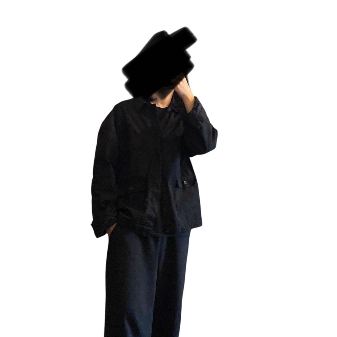70s80s Euro vintage ブラック コットンツイルワークジャケット