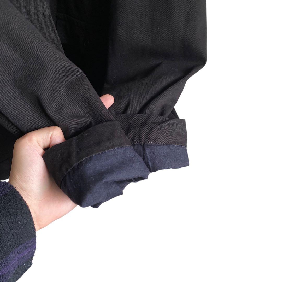 70s80s Euro vintage ブラック コットンツイルワークジャケット