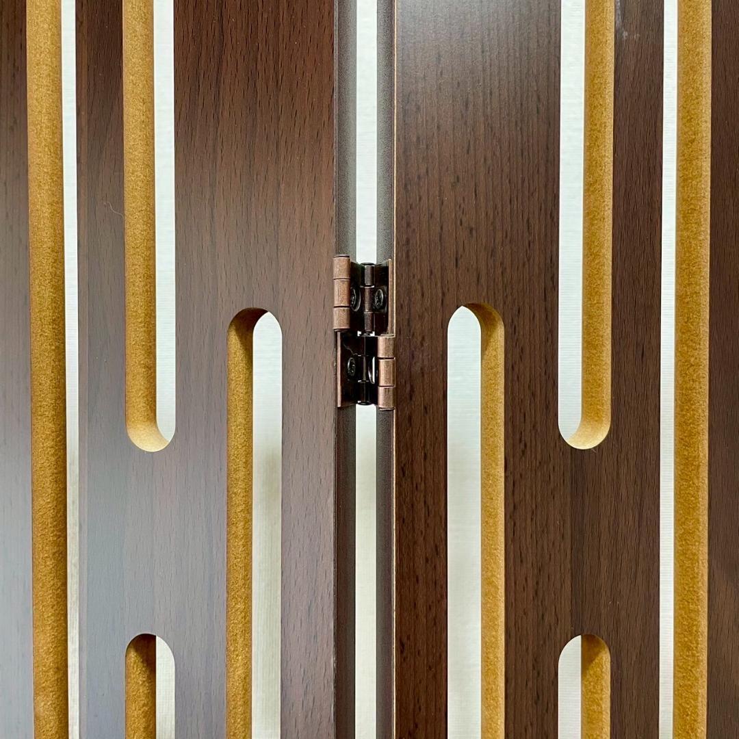 モダン 木製 パーテーション 3連 衝立 間仕切り ミッドセンチュリー 北欧