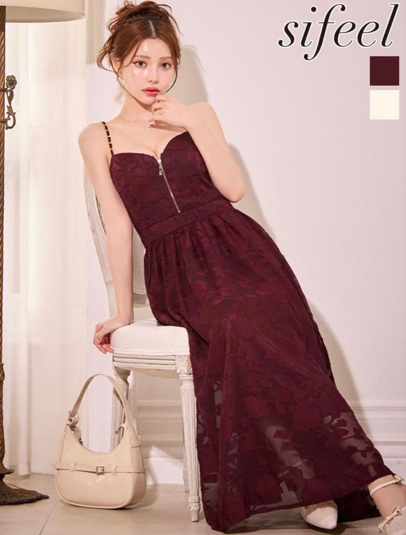 jewels sifeel 赤　バーガンディ ドレス