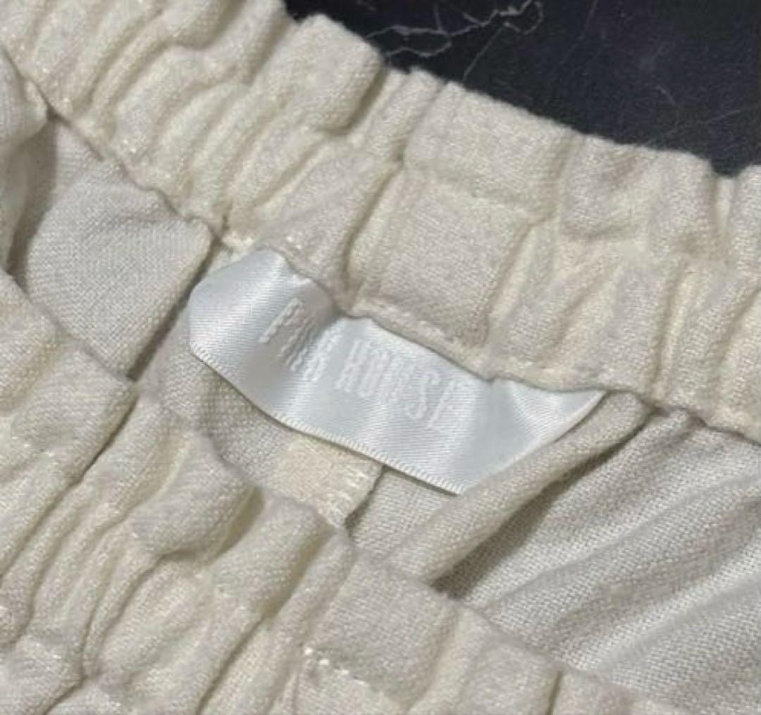 ピンクハウス セミスエード両面起毛パンツ 裾ローン使い ７分丈 ドロワーズパンツ