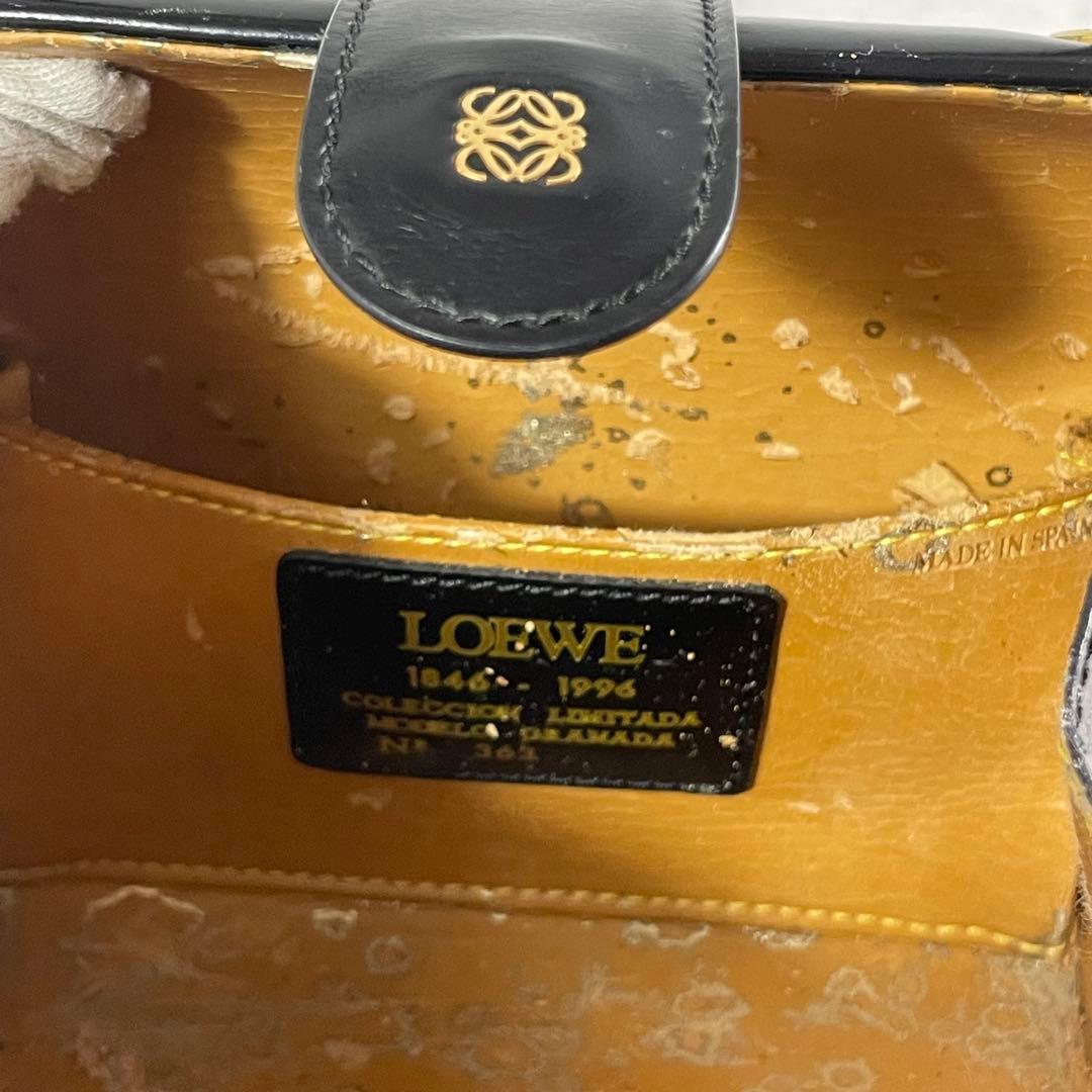 入手困難✨ ロエベ LOEWE ミニハンドバッグ フォーマルバッグ レザー 黒色