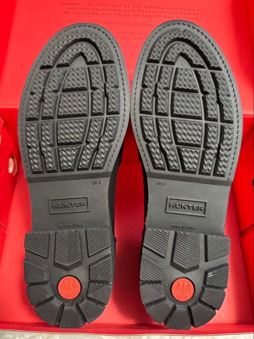 【極美品】Hunter レイン　ローファー　完全防水　付属品完備　23cm