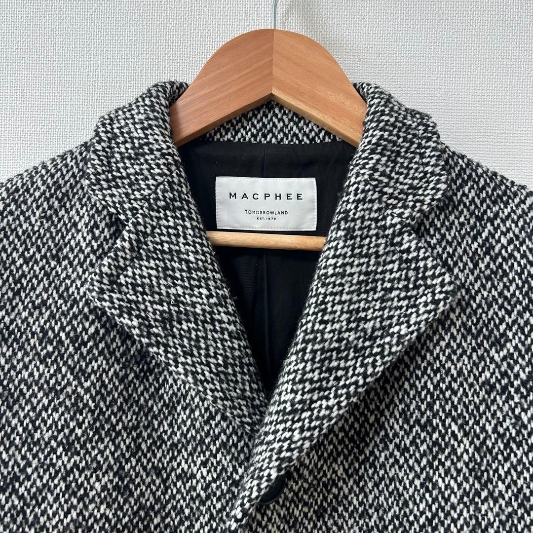 MACPHEE ブロークンツイード オーバーサイズドコート　34
