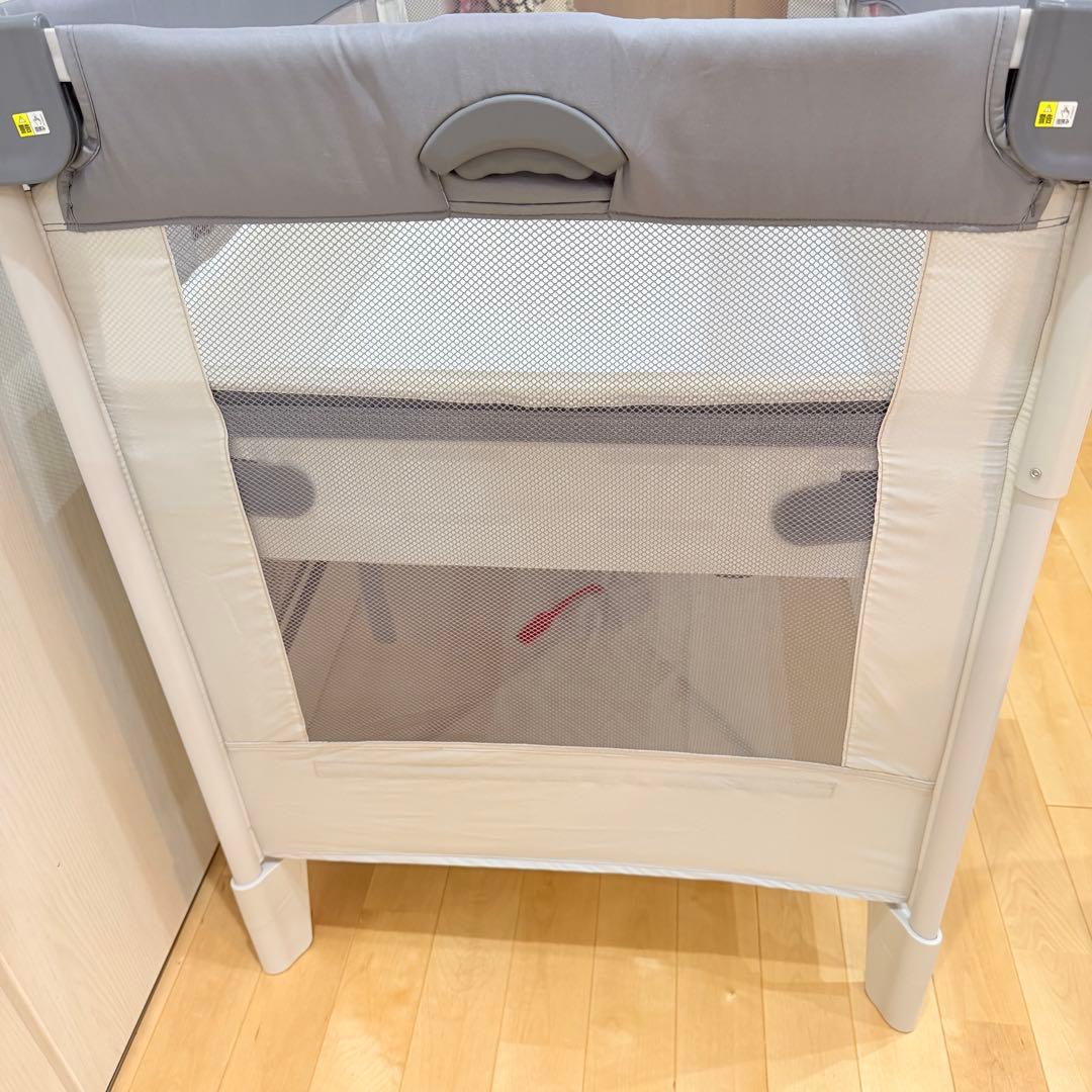 Aprica アップリカ ココネルエアー AB ベビーベッド　グレー　ベアー