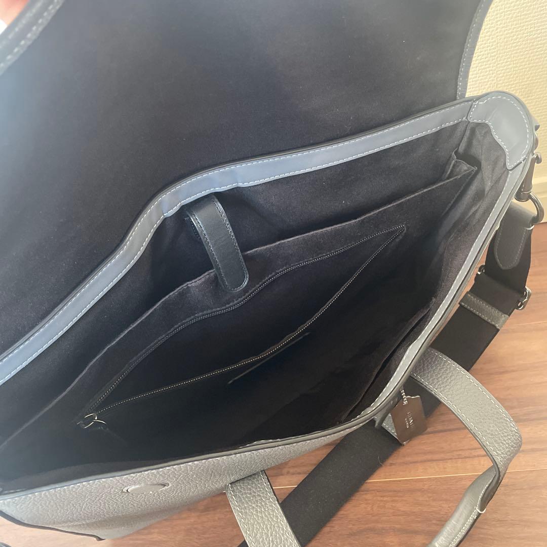 COACH グレー 2Wayビジネスバッグ 保存袋付き