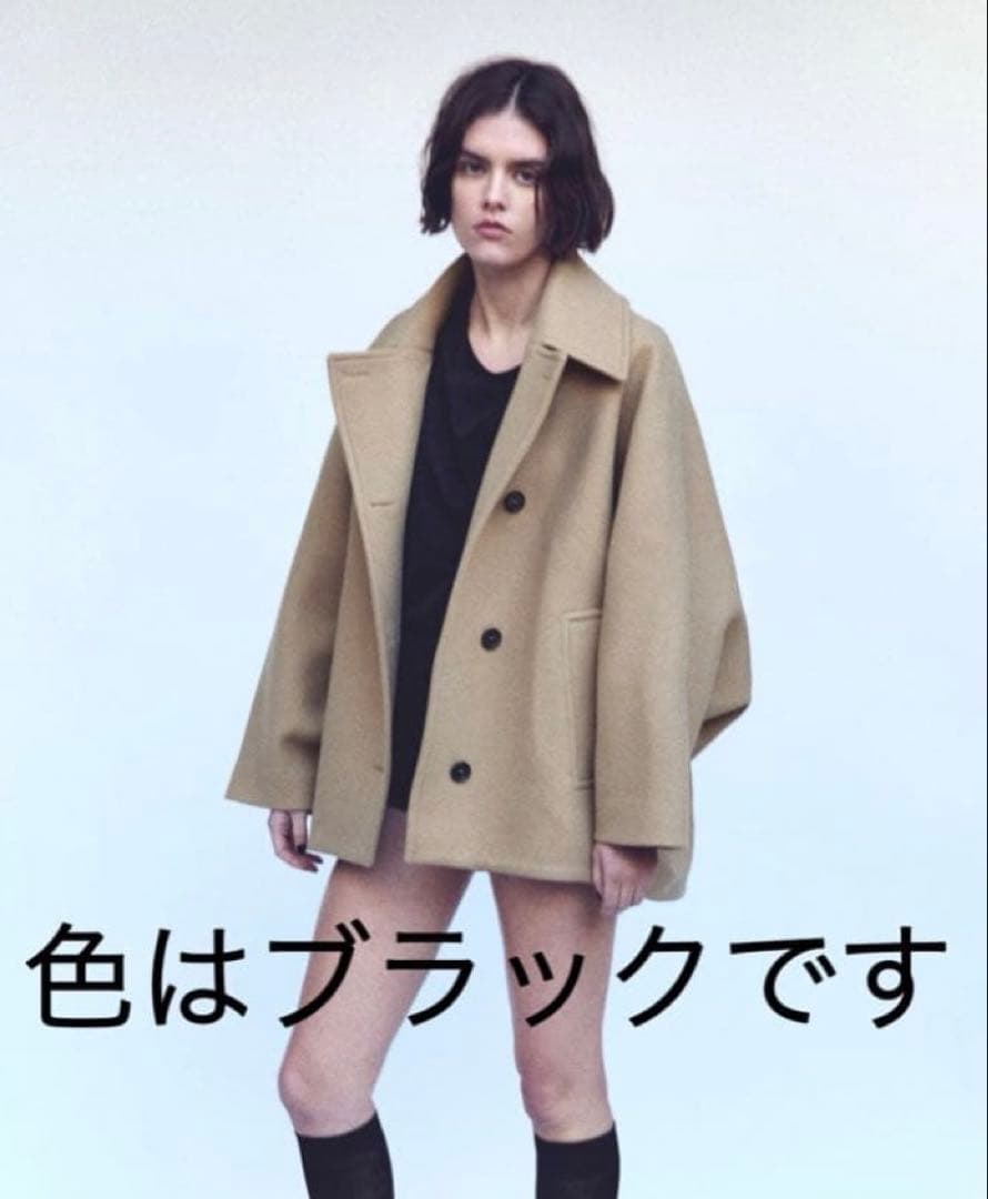 ZARA MANTECO オーバーサイズウールコート23AWブラックXXS