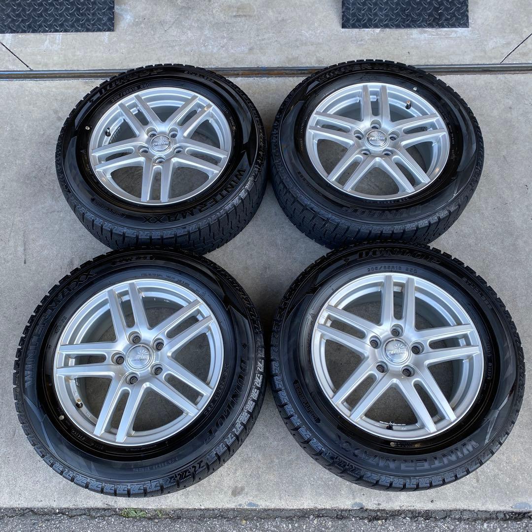 中古バリ溝ダンロップスタッドレスセット205/65R16 ヤリスクロス