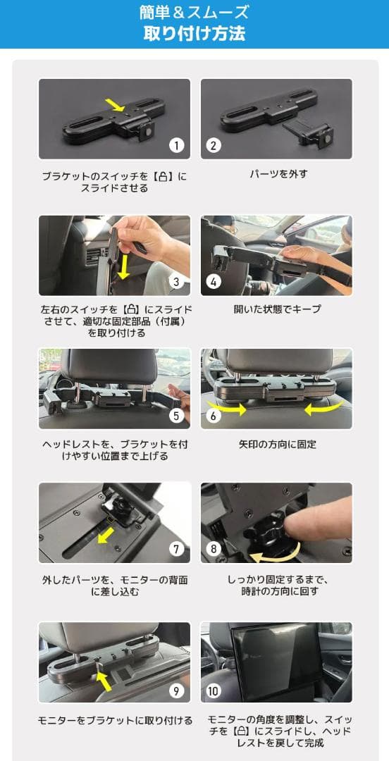 夏のセール 車載用モニター DVDプレイヤー 11.6インチ 後部座席1013C