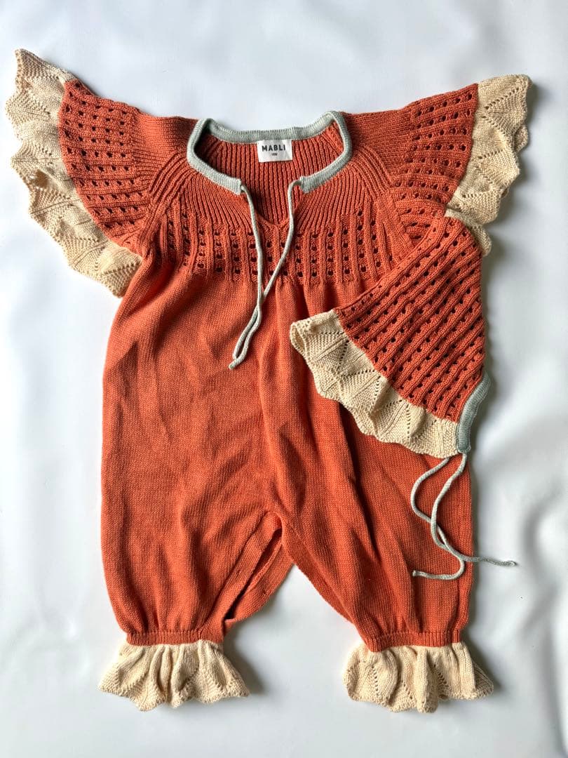 mabli ロンパース ボンネット セット 18m