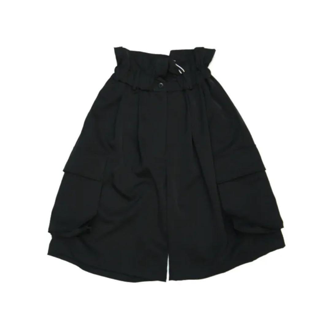 フミエタナカ　ポケットハーフパンツ　ブラック