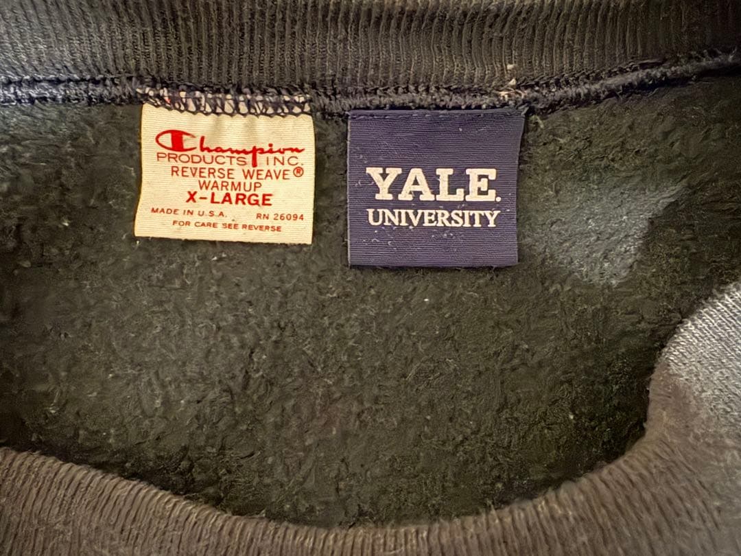 チャンピオン YALE トレーナー XL リバースウェーブ　ネイビー