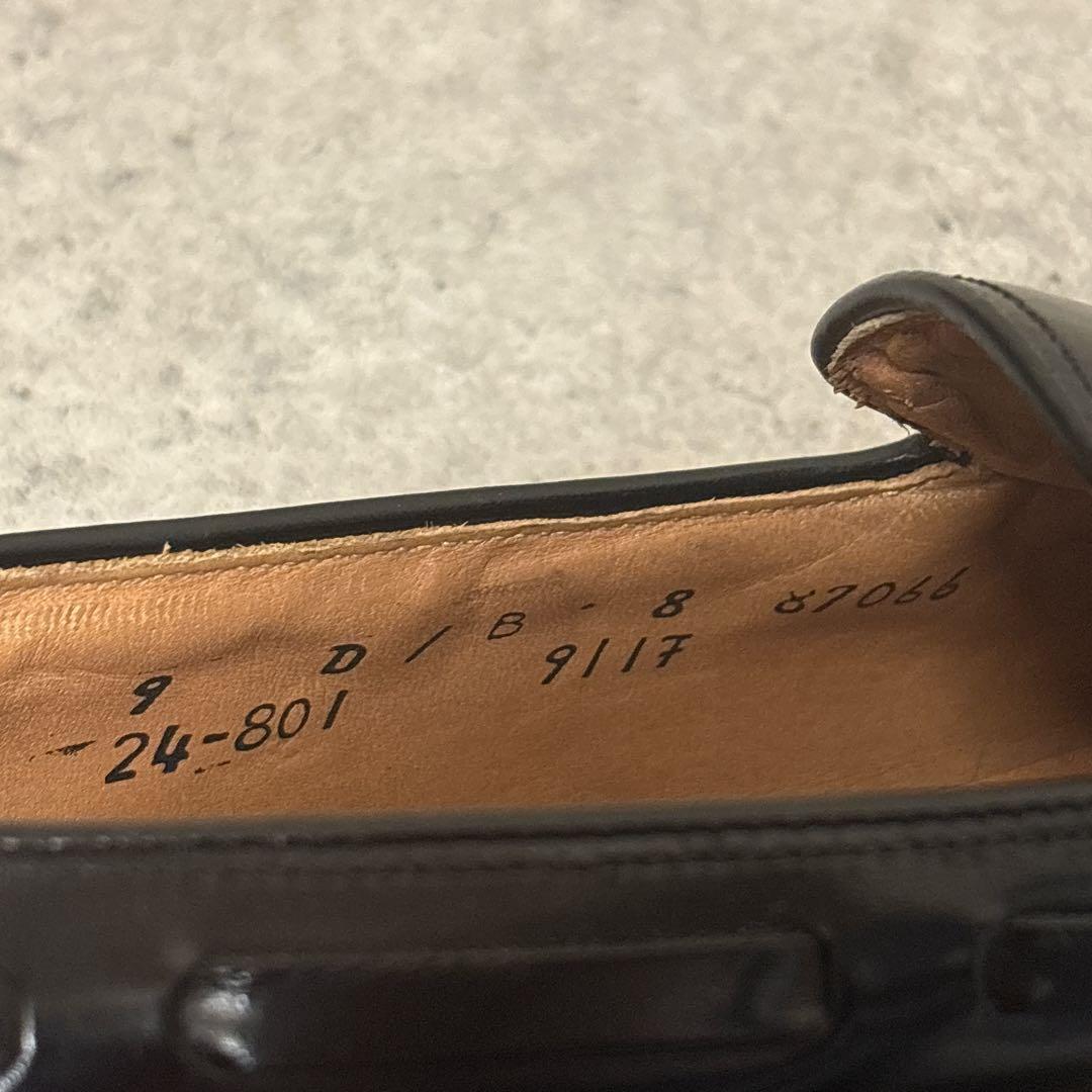 美品 JOHNSTON & MURPHY タッセルローファー 革靴 9 ブラック