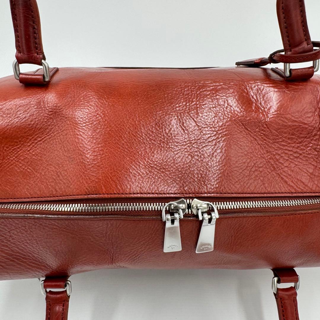 美品 アニアリ レザー ボストンバッグ アンティーク仕上げ W48 旅行 ゴルフ