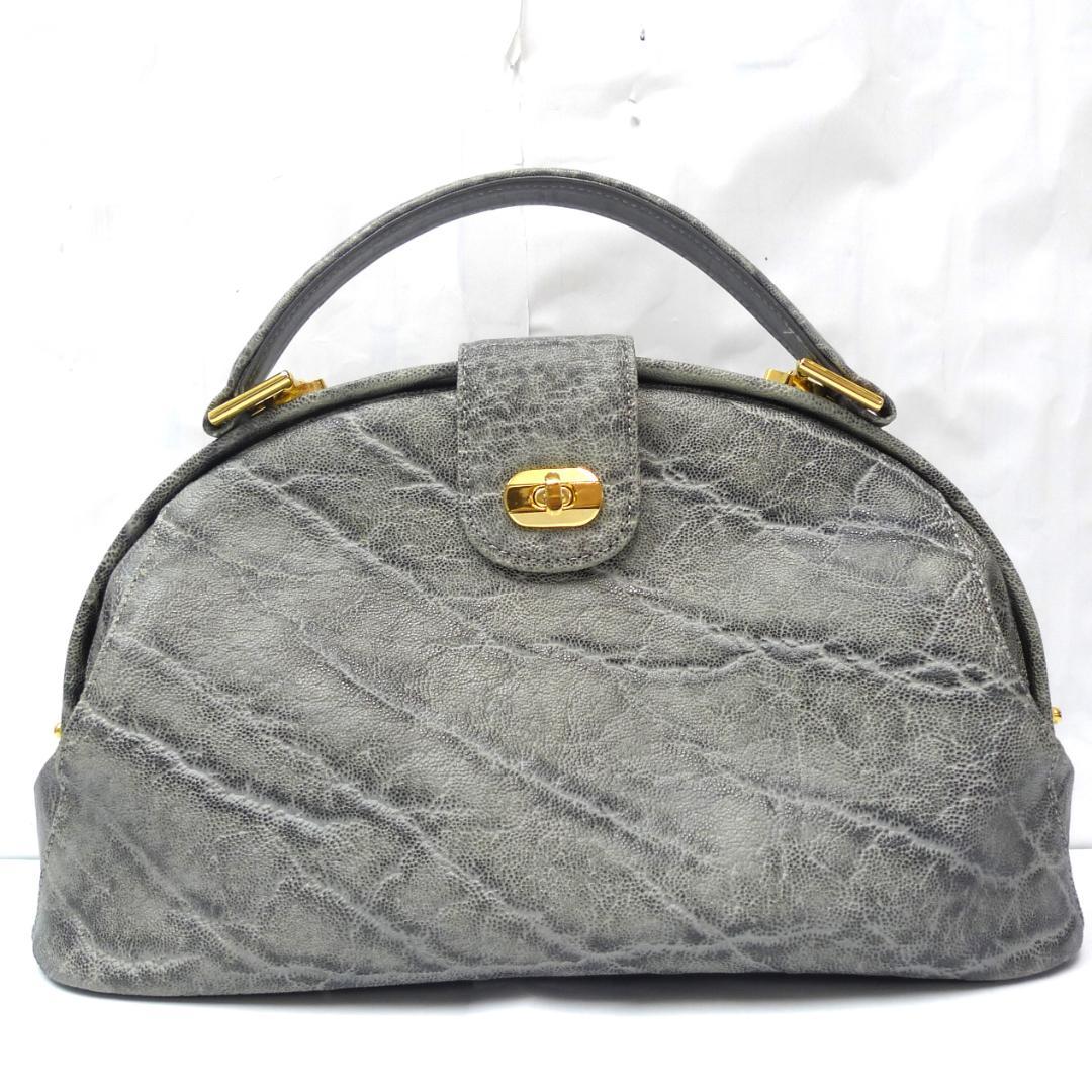 Eagle　ハンドバッグ　ダレス型　象革　エレファント　JRAタグ　小銭入れ