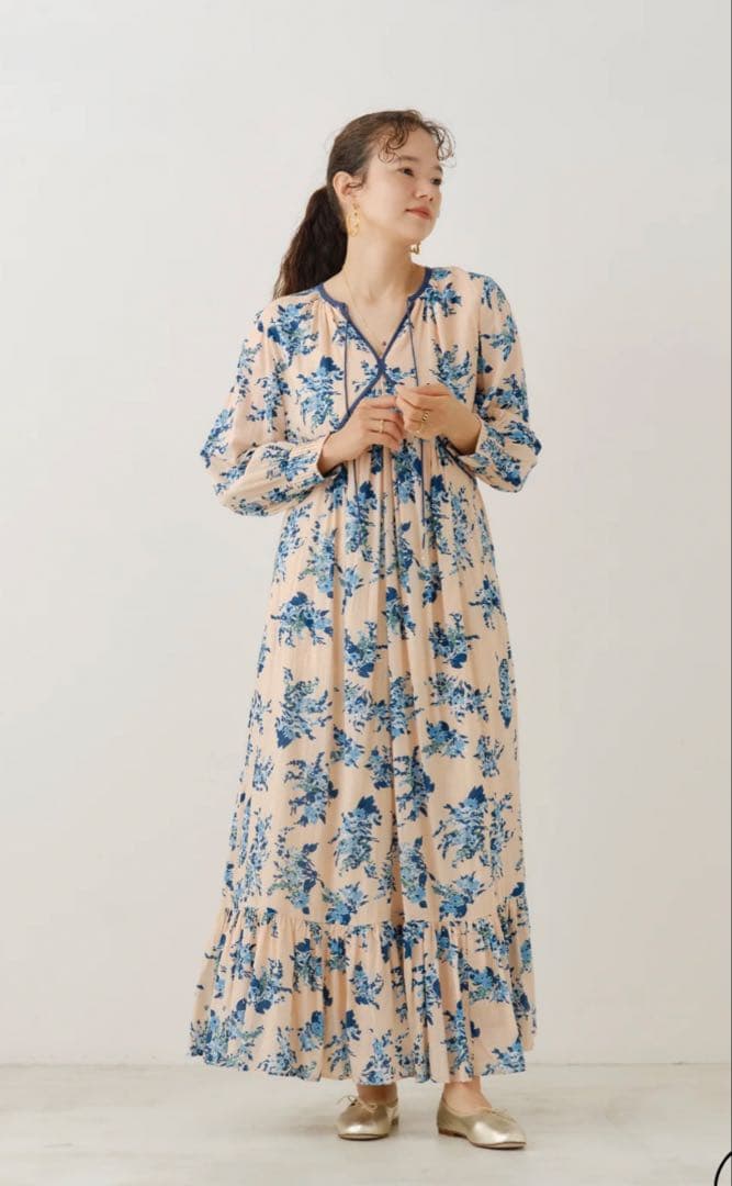 ne Quittez pas フラワープリントドレス