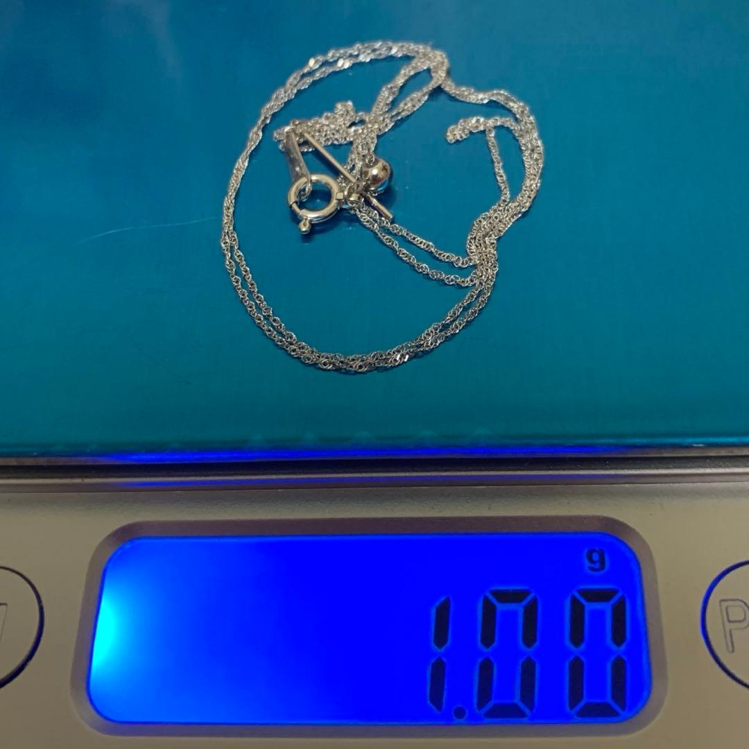 未使用☆Pt950 スクリューチェーンネックレス 日本製 プラチナ 白金 白銀色