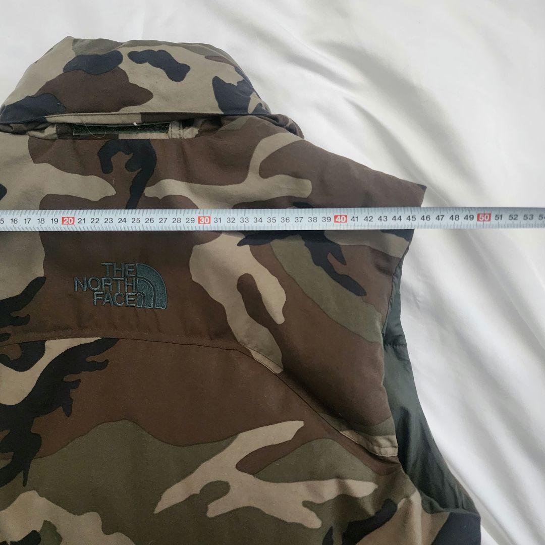 ノースフェイス ヌプシ ダウンベスト 迷彩 カモフラ センターロゴ 刺繍