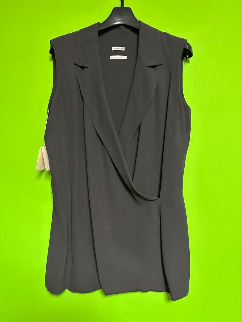 【タグ付新品】HERMÈS シルクツイル チュニックベスト 34 仏製