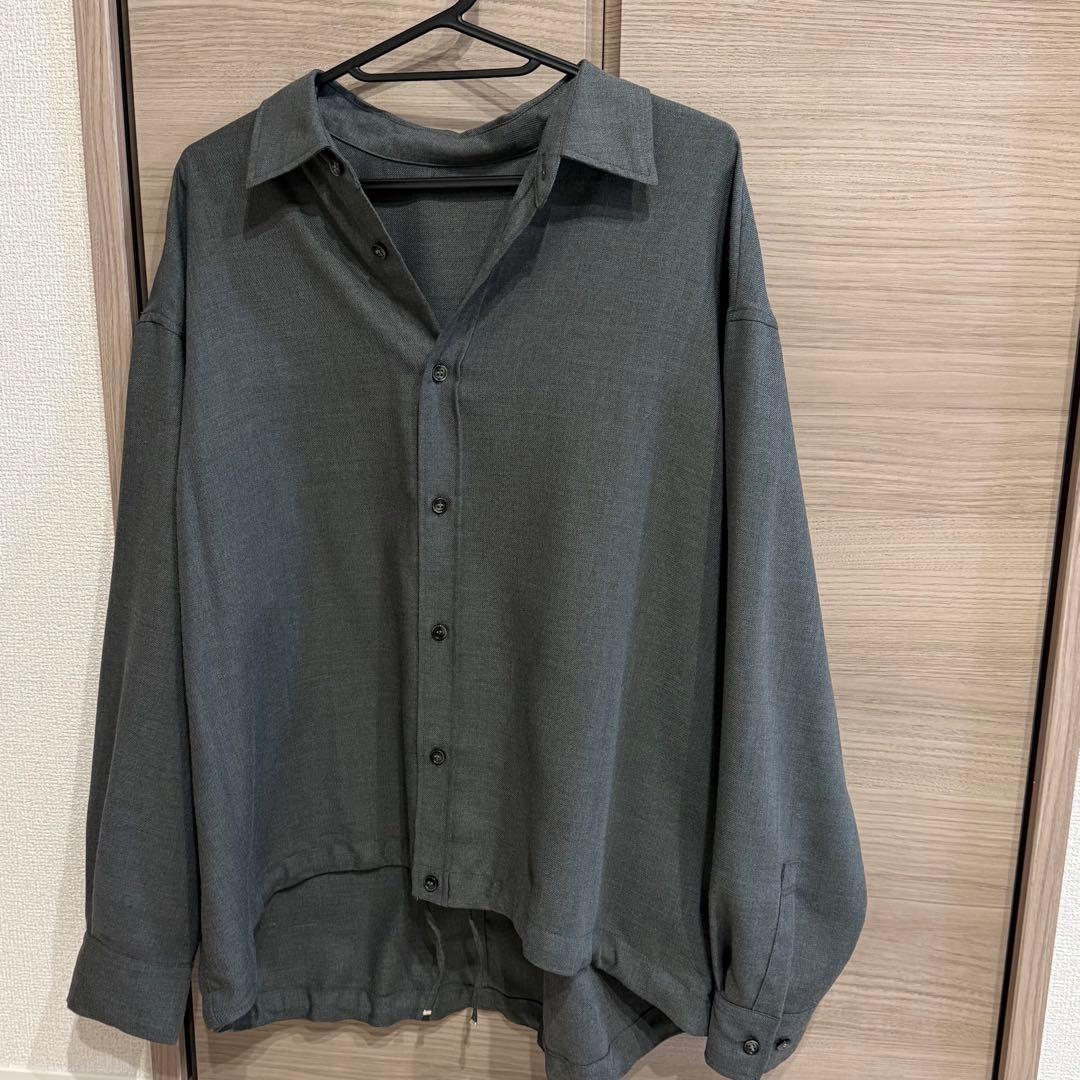 完売品　スピックスパンspickandspan ウールライクヘムギャザーシャツ