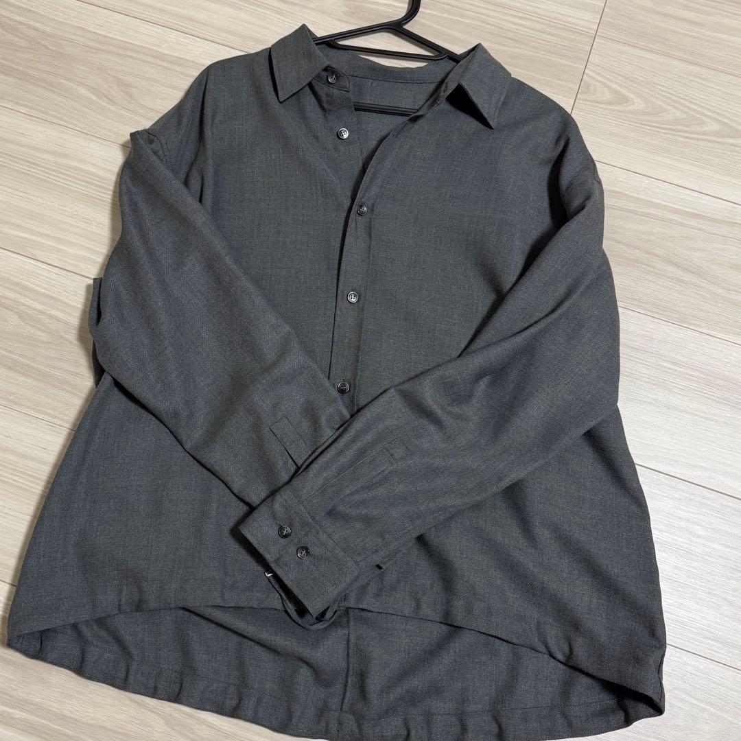 完売品　スピックスパンspickandspan ウールライクヘムギャザーシャツ