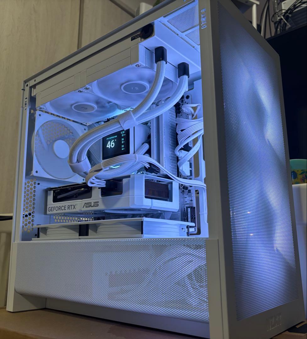 265KF、RTX5060ti16GB搭載、自作デスクトップPC