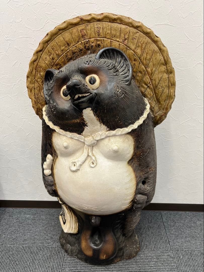 信楽焼 たぬき置物 特大サイズ 陶器製 縁起物 滋賀 工芸品 インテリア