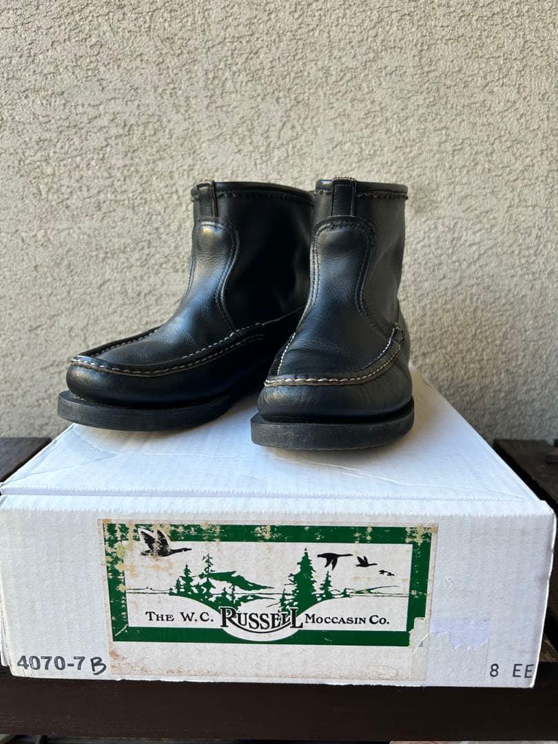 ラッセルモカシン　Russell モカシンブーツ ブラック