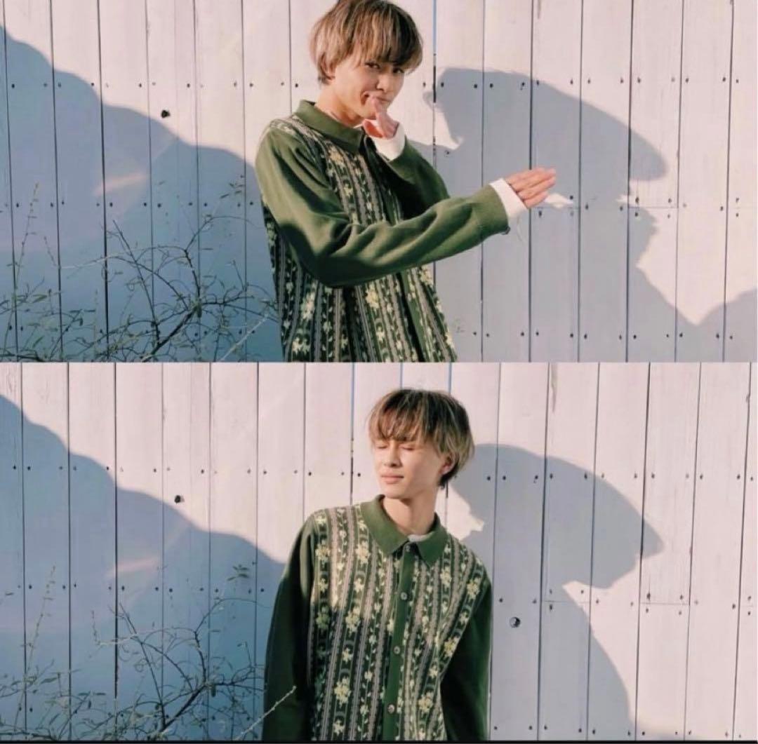 トップス TTT MSW Flower Jacquard Knit Cardigan M