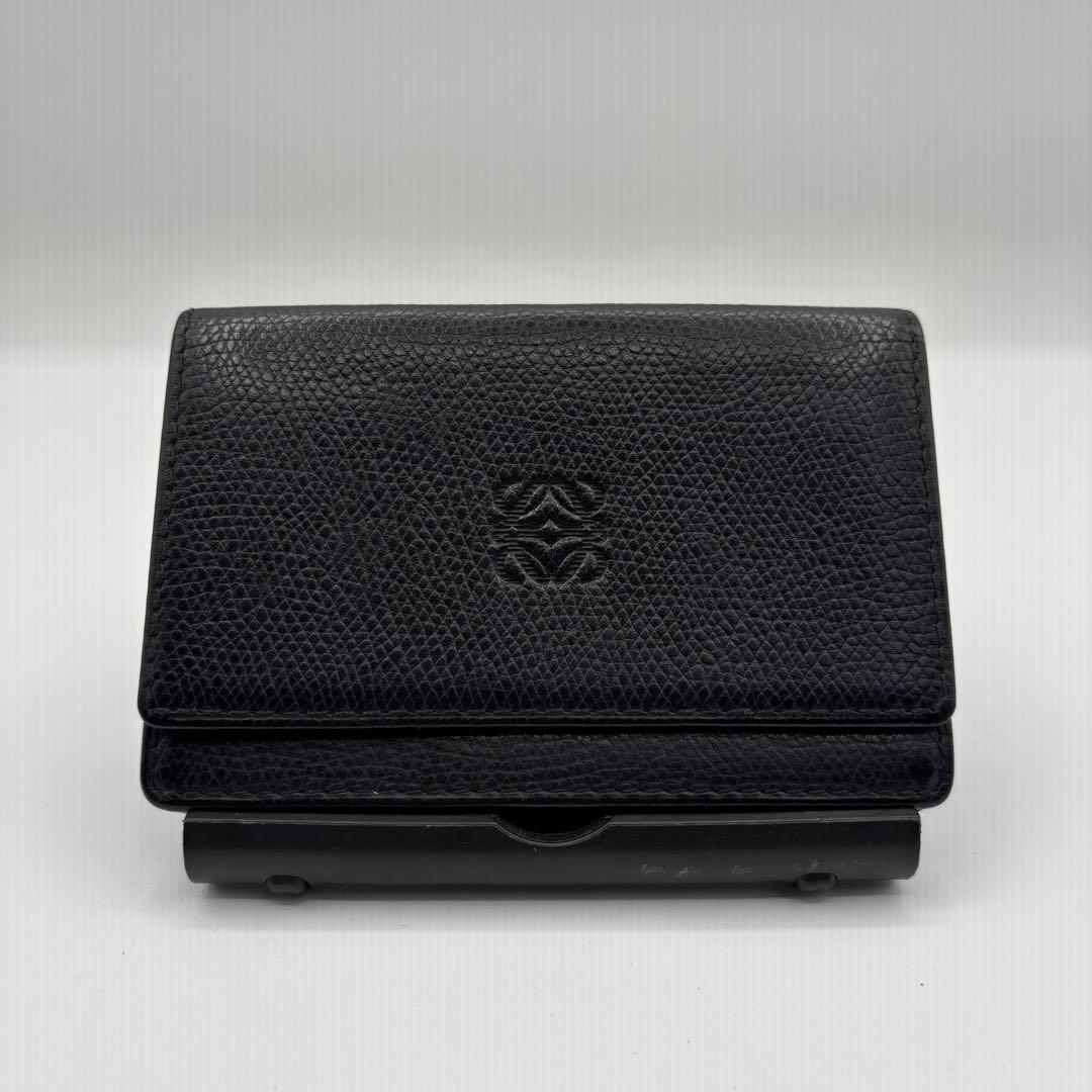 LOEWE ロエベ アナグラム カードケース 名刺入れ レザー ブラック 美品