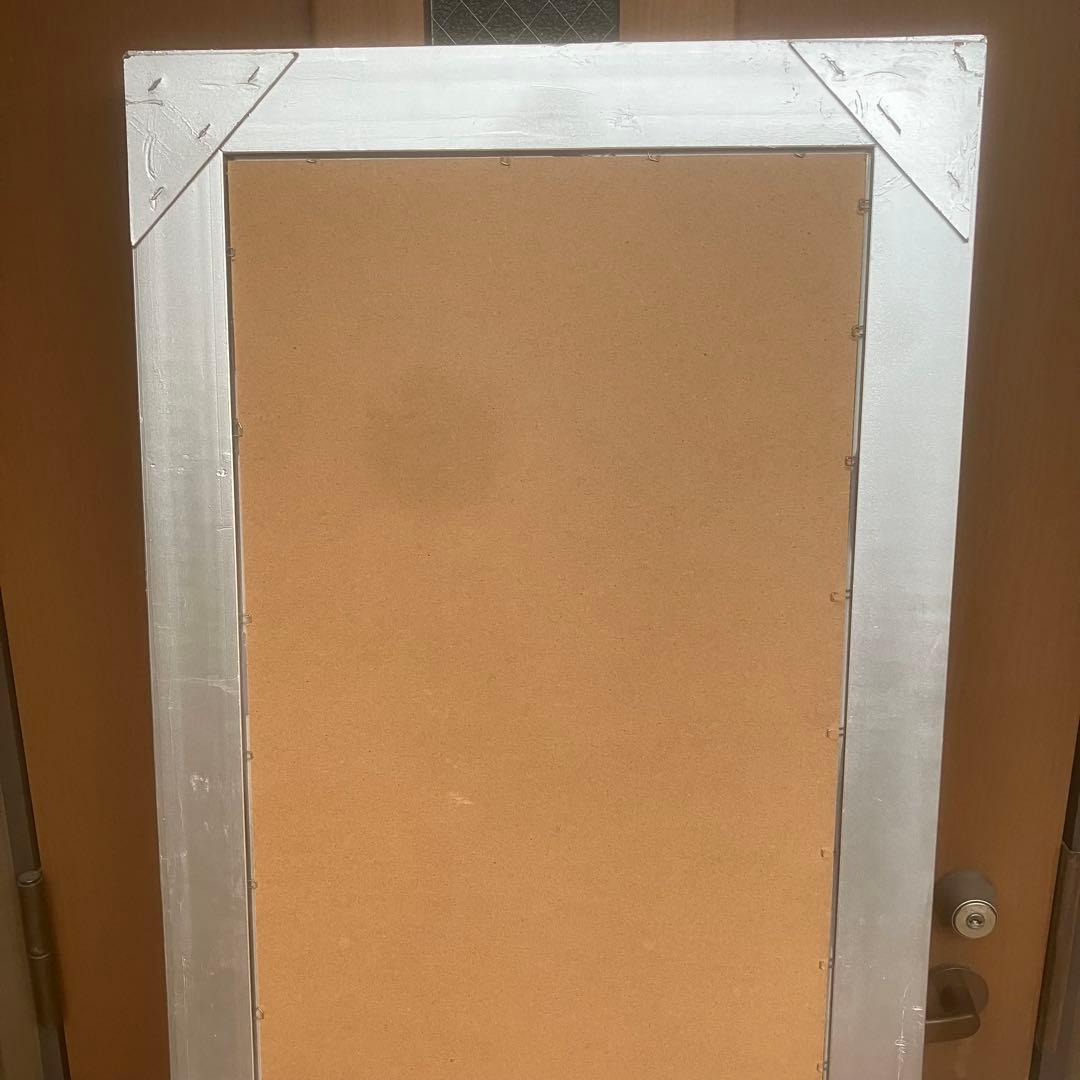 イタリア製　アンティーククラシック　シルバー　スタンドミラー　姿見高級